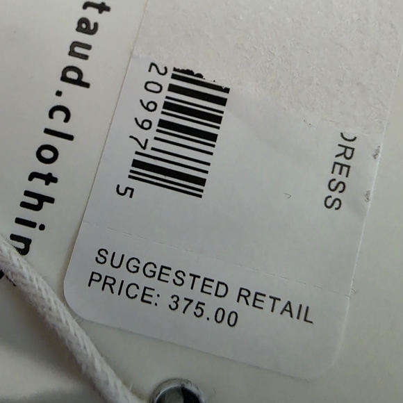 NWT Staud White Midi Maxi White Button‎ Up Dress Long Sleeves Sz Large - Picture 8 of 8
